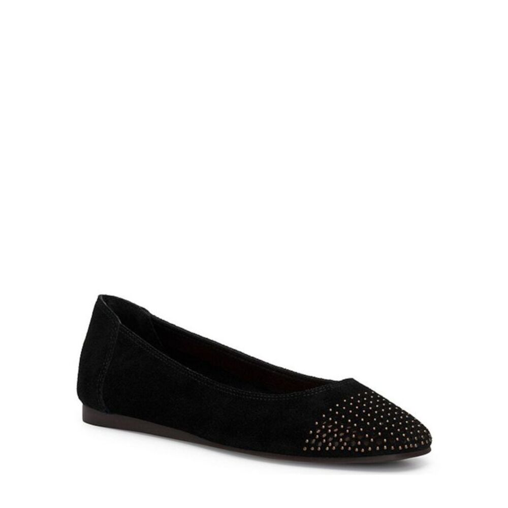 PAUL GREEN Womens Blsck Black Round Toe Slip On Leather Ballet Flats 7.5